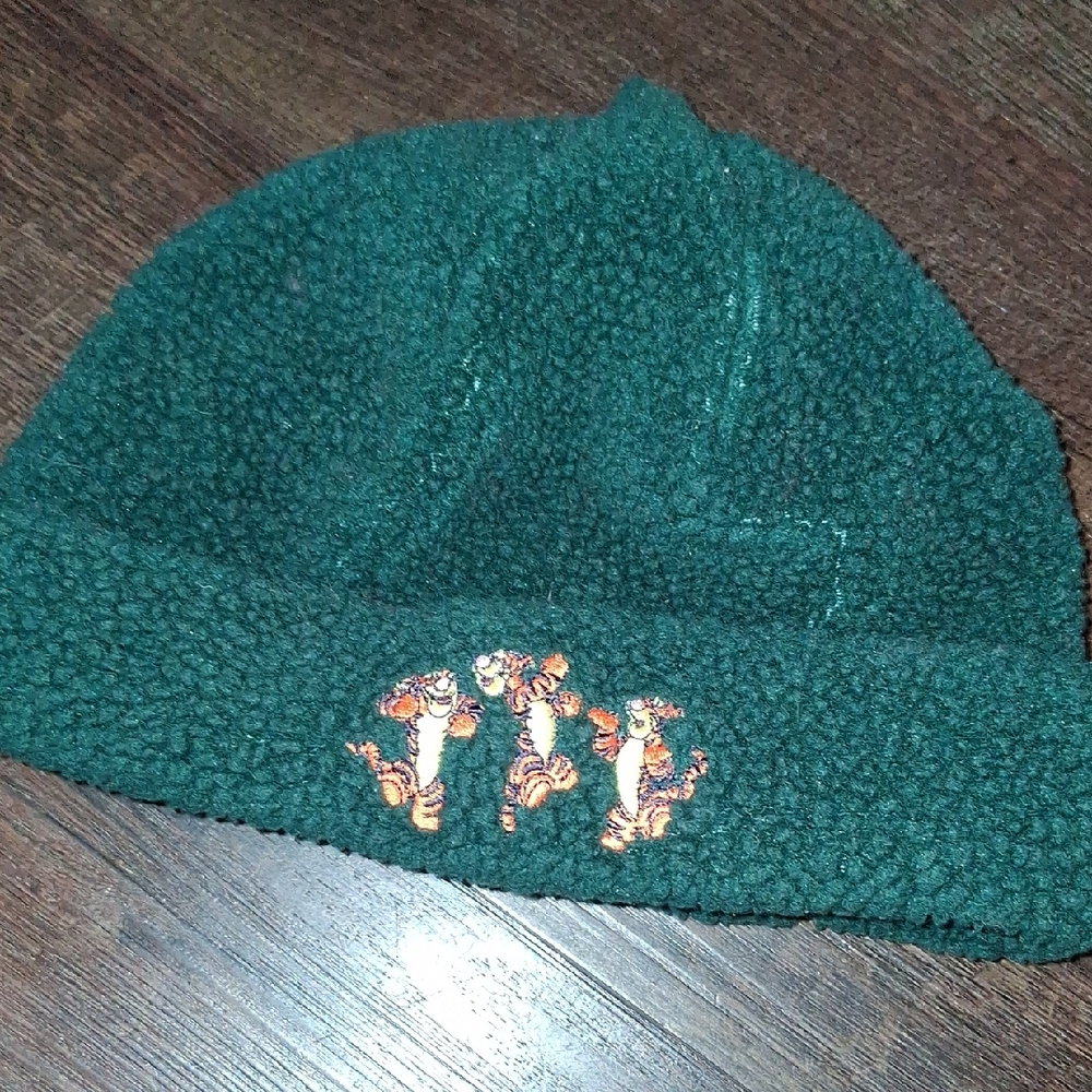 Vintage Disney Store Dark Green Hat with Tiger Embroidery